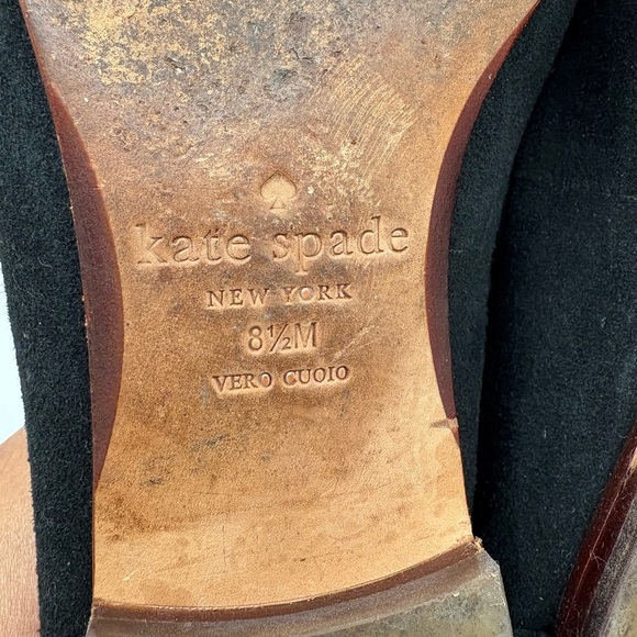 KATE SPADE Cosetta Too Black Suede Bow Loafers - Picture 8 of 10